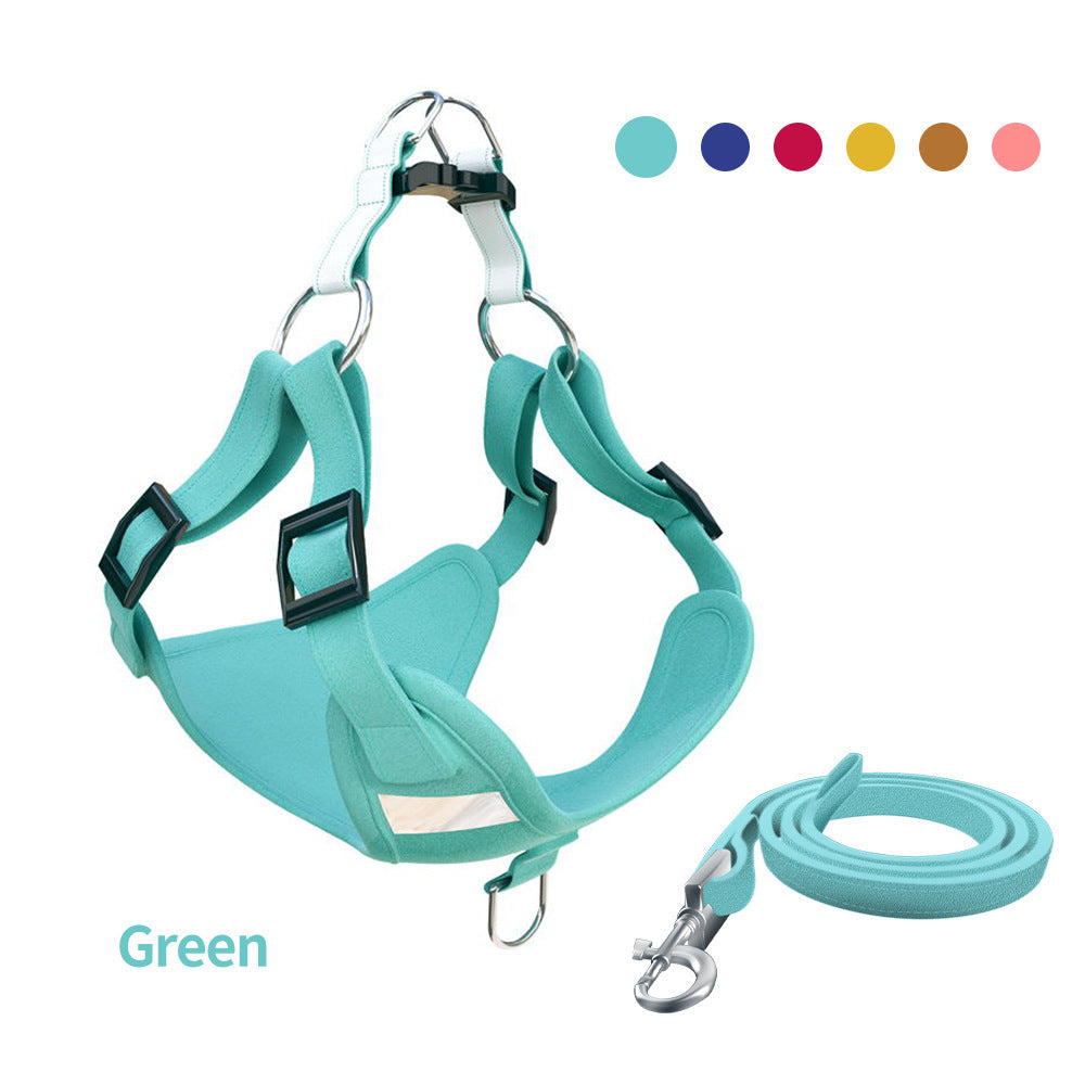 Reflective Dog Leash and Harness Set